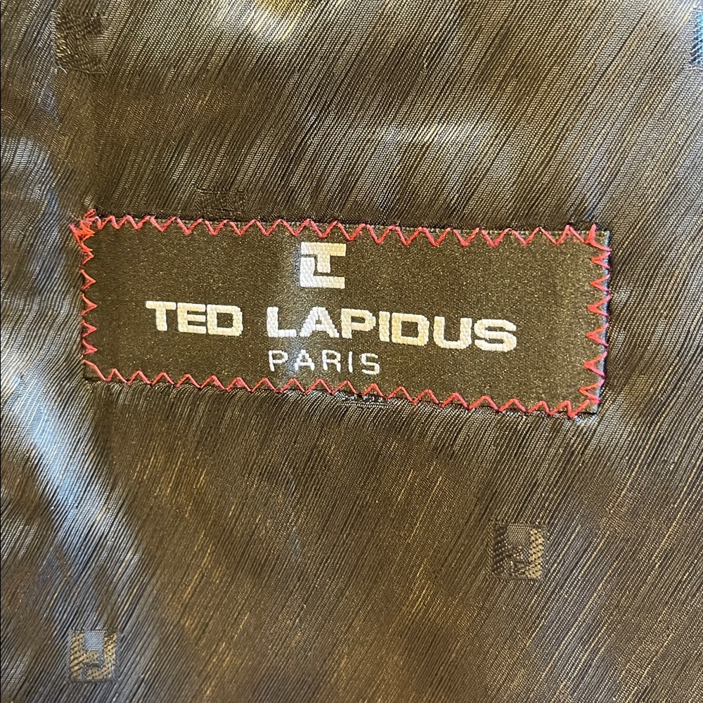 Ted Lapidus Paris Black Wool Suit US 42–44R Long Inseam 33” - Picture 12 of 15